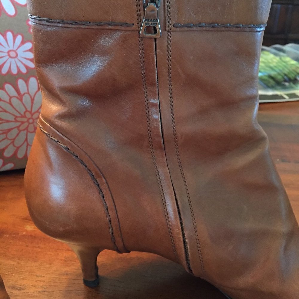 Prada Leather Ankle Boots with Buckle - Picture 6 of 16